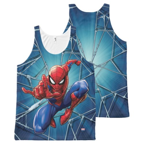 Spider_Man  Web_Shooting Leap All_Over_Print Tank Top