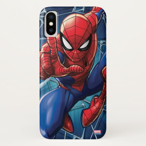Spider_Man  Web_Shooting Leap iPhone X Case