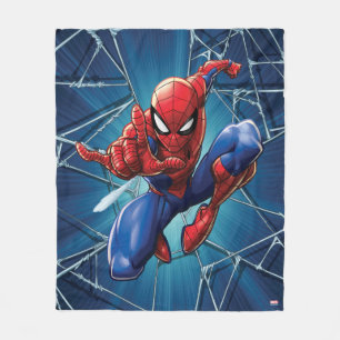 Spider-Man Web-Shooting Leap Fleece Blanket