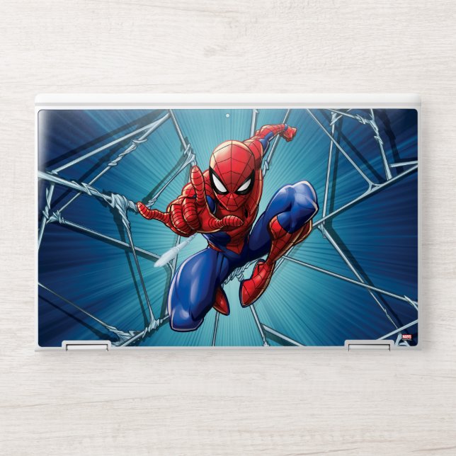 Spider-Man | Web-Shooting Leap HP Laptop Skin (Front)