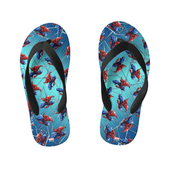 Spider-Man | Web-Shooting Leap Kid's Flip Flops (Footbed)