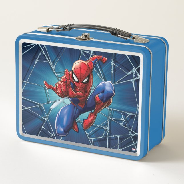 Spider-Man | Web-Shooting Leap Metal Lunch Box (Front)