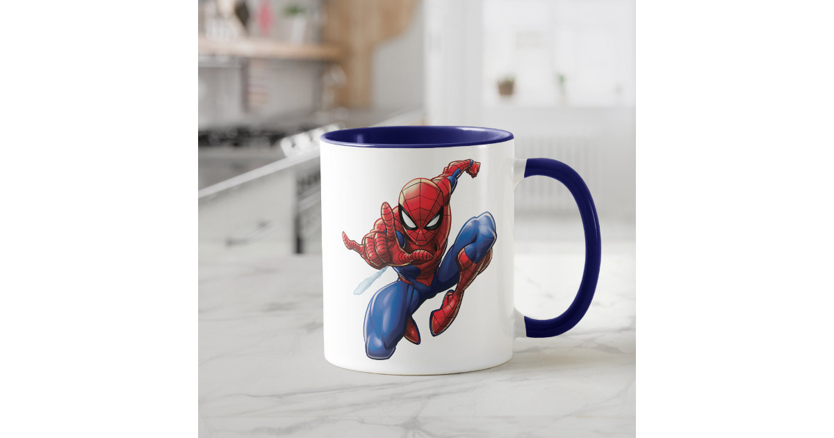 Spider-Man Web Slinging By Train Mug, Zazzle