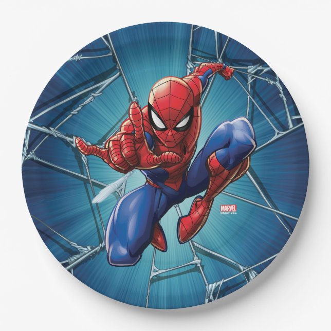 Spider-Man | Web-Shooting Leap Paper Plates (Front)