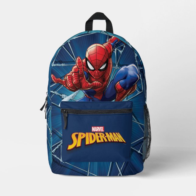Spider-Man | Web-Shooting Leap Printed Backpack (Front)