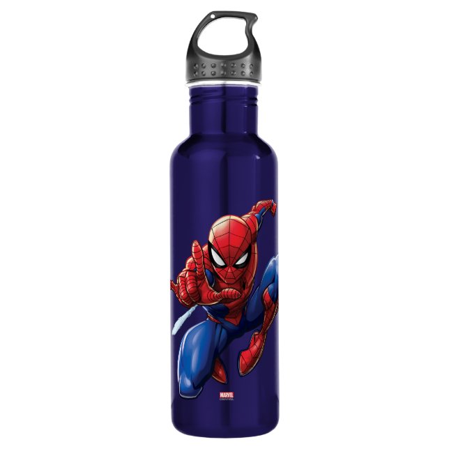 Spider-Man | Web-Shooting Leap Stainless Steel Water Bottle (Front)