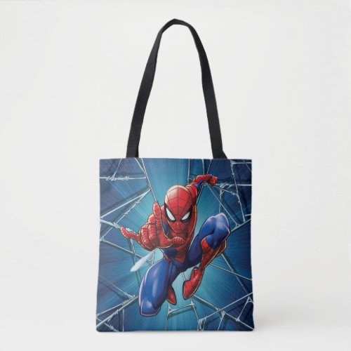 Spider_Man  Web_Shooting Leap Tote Bag