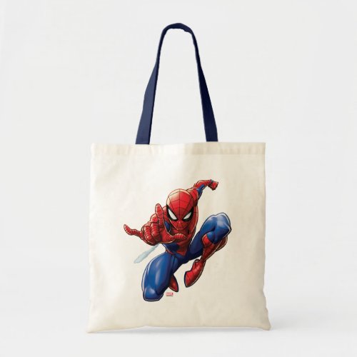 Spider_Man  Web_Shooting Leap Tote Bag
