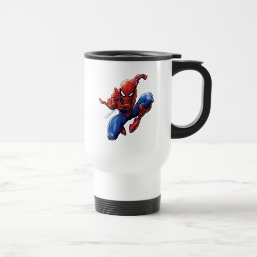 Spider_Man  Web_Shooting Leap Travel Mug