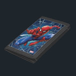 Spider-Man | Web-Shooting Leap Trifold Wallet<br><div class="desc">Spider-Man leaps,  arm outstretched and shooting out web in this amazing character graphic.</div>