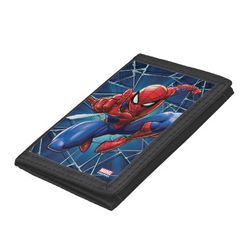 Spider_Man  Web_Shooting Leap Trifold Wallet