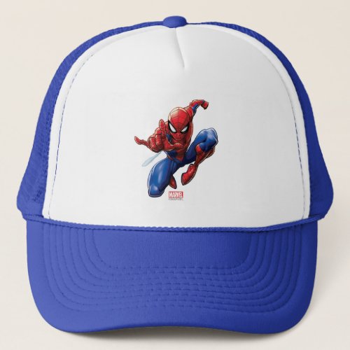 Spider_Man  Web_Shooting Leap Trucker Hat