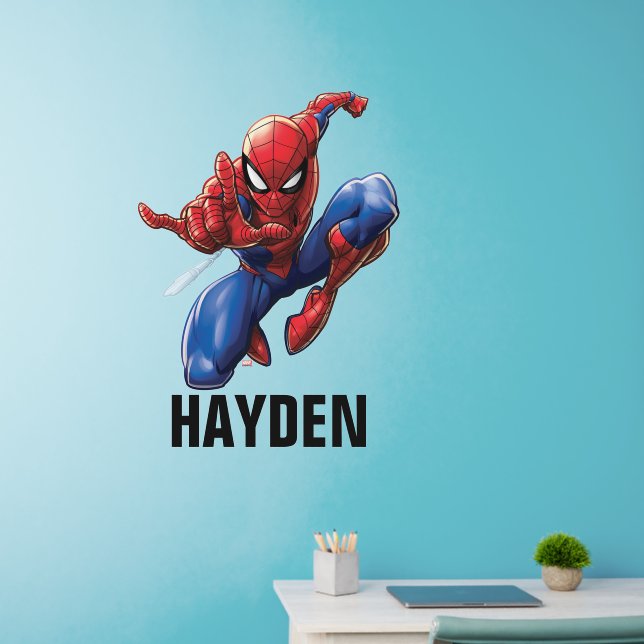 Spider-Man | Web-Shooting Leap Wall Decal (Home Office)