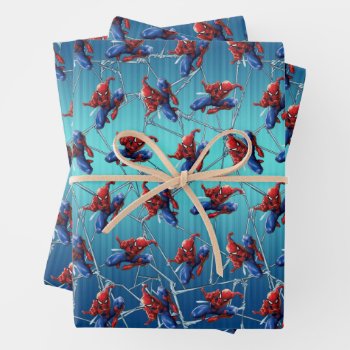 Spider-man | Web-shooting Leap Wrapping Paper Sheets by spidermanclassics at Zazzle