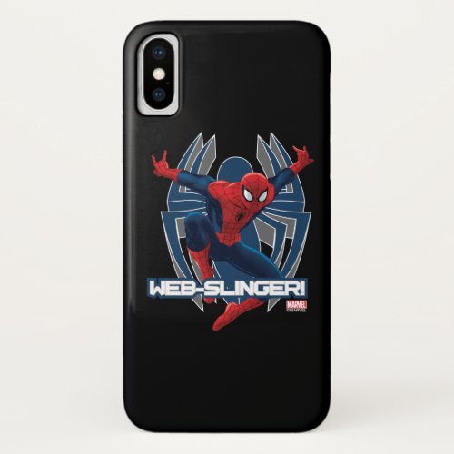 Spider_Man Web_Slinger Graphic iPhone X Case