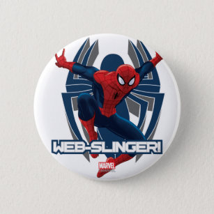 Spider-Man Web-Slinger Graphic Pinback Button