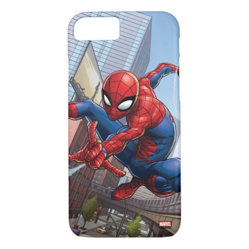 Spider_Man Web Slinging By Train iPhone 87 Case