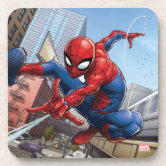 Spider-Man, High-Tech Circuit Character Art Beverage Coaster, Zazzle