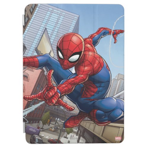 Spider_Man Web Slinging By Train iPad Air Cover