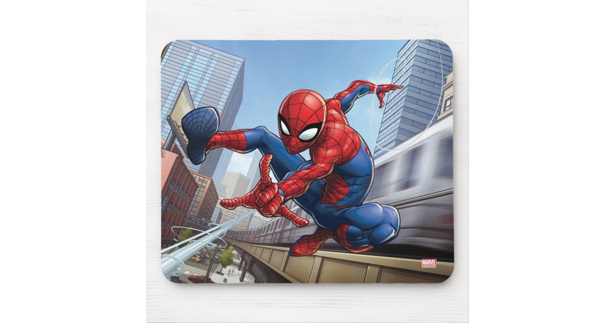 Spider-Man Web Slinging By Train Mug, Zazzle