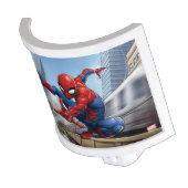 Spider-Man Web Slinging By Train Night Light (Angled)