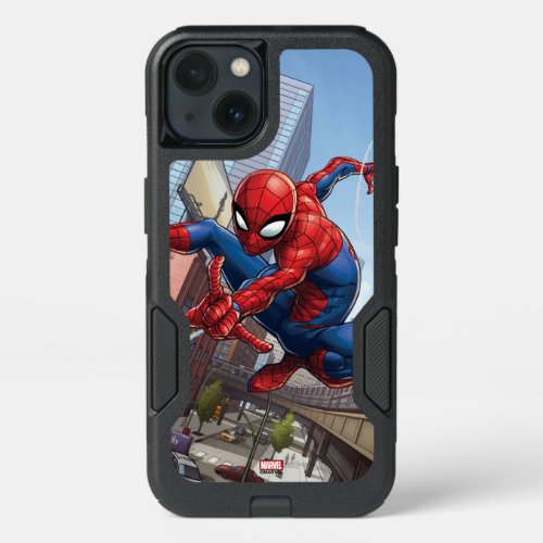 Spider_Man Web Slinging By Train iPhone 13 Case