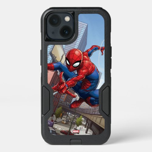 Spider_Man Web Slinging By Train iPhone 13 Case