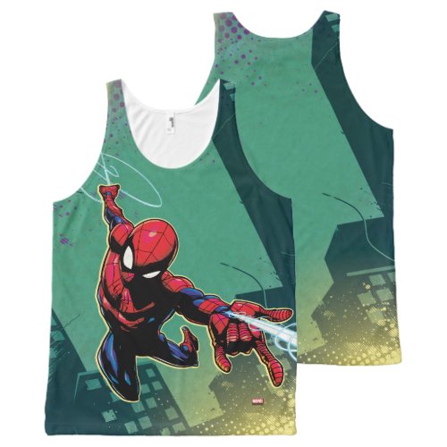 Spider_Man Web Slinging From Above All_Over_Print Tank Top