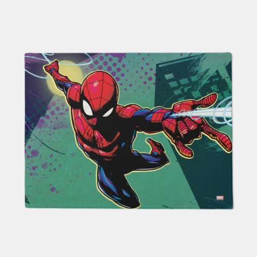 Spider_Man Web Slinging From Above Doormat