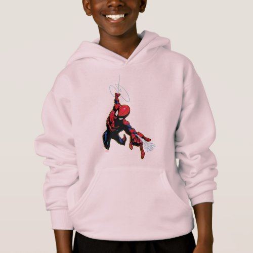 Spider_Man Web Slinging From Above Hoodie