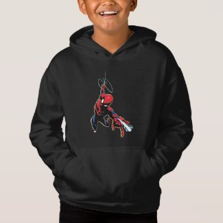 Spider-Man Web Slinging From Above Hoodie