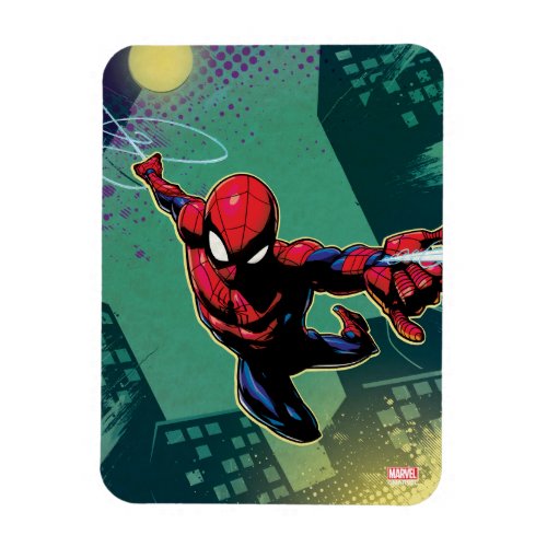 Spider_Man Web Slinging From Above Magnet