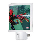 Spider-Man Web Slinging From Above Night Light (Left)