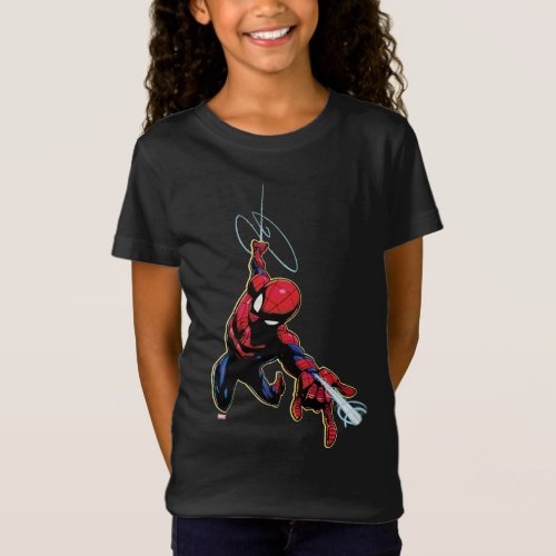 Spider_Man Web Slinging From Above T_Shirt