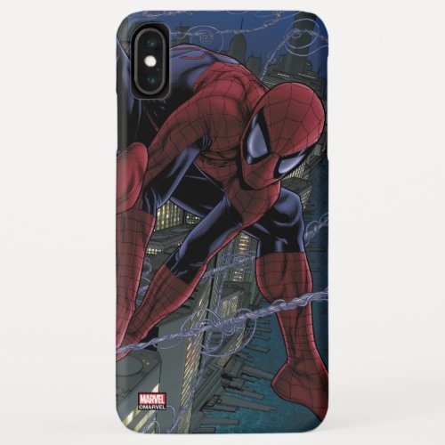 Spider_Man Web Slinging From Daily Bugle iPhone XS Max Case