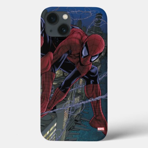 Spider_Man Web Slinging From Daily Bugle iPhone 13 Case