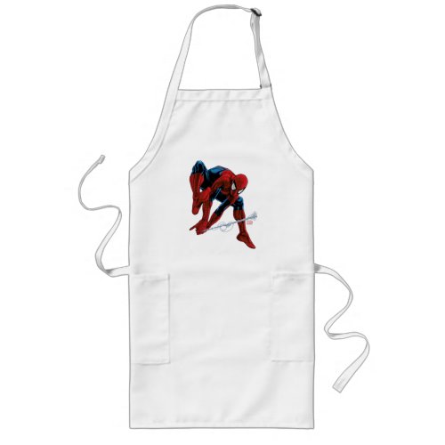 Spider_Man Web Slinging From Daily Bugle Long Apron