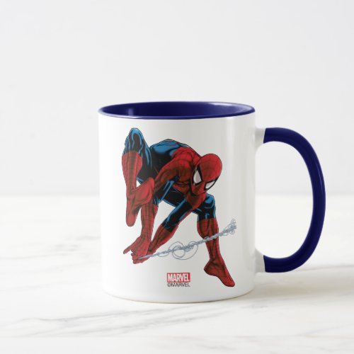 Spider_Man Web Slinging From Daily Bugle Mug