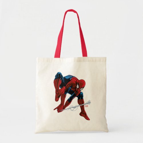 Spider_Man Web Slinging From Daily Bugle Tote Bag