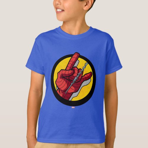 Spider_Man Web Slinging Hand Icon T_Shirt