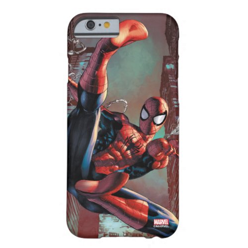 Spider_Man Web Slinging In City Marker Drawing Barely There iPhone 6 Case