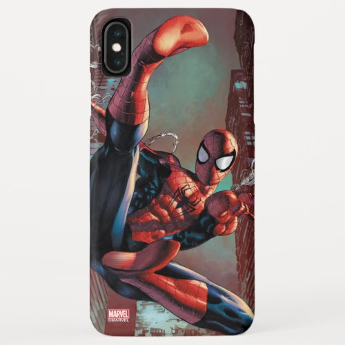 Spider_Man Web Slinging In City Marker Drawing iPhone XS Max Case