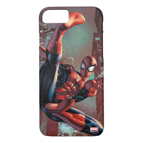 Spider_Man Web Slinging In City Marker Drawing iPhone 87 Case