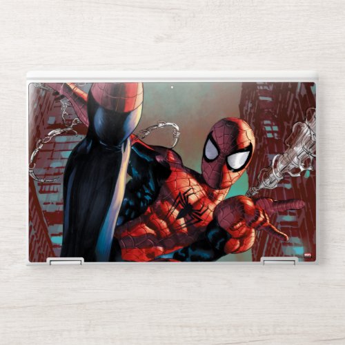 Spider_Man Web Slinging In City Marker Drawing HP Laptop Skin