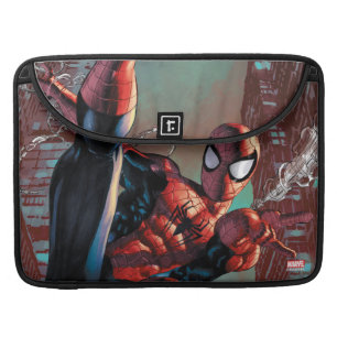 Spider-Man Web Slinging In City Marker Drawing MacBook Pro Sleeve