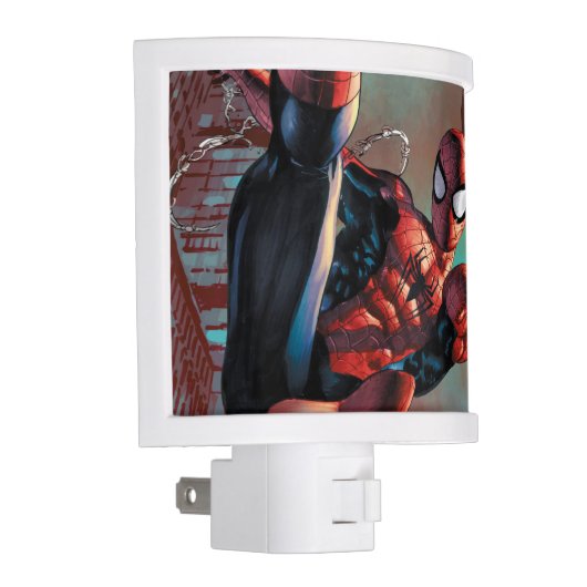 Spider-Man Web Slinging In City Marker Drawing Night Light (Right)