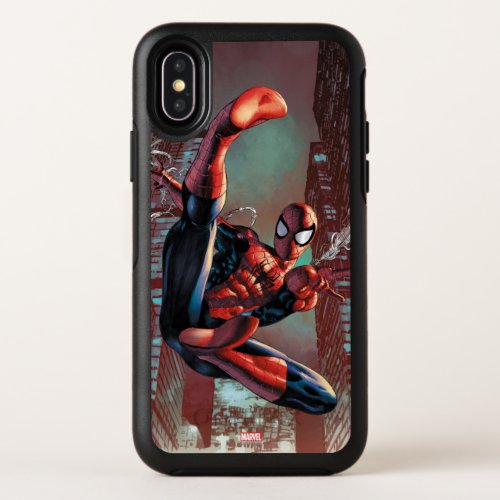 Spider_Man Web Slinging In City Marker Drawing OtterBox Symmetry iPhone X Case