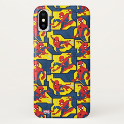 Spider_Man Web Slinging Panel Pattern iPhone X Case