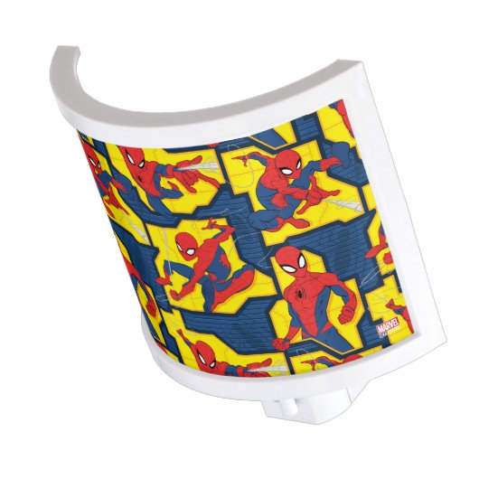 Spider-Man Web Slinging Panel Pattern Night Light (Angled)