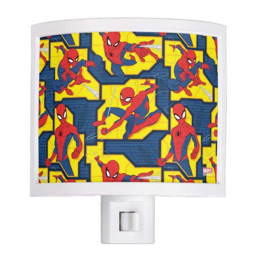 Spider-Man Web Slinging Panel Pattern Night Light (Front)